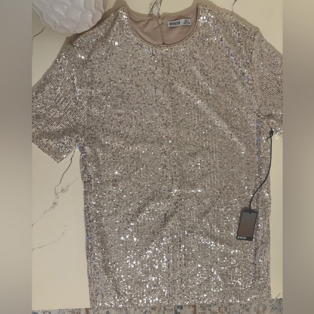 Sparkly T-shirt dress from Devoted